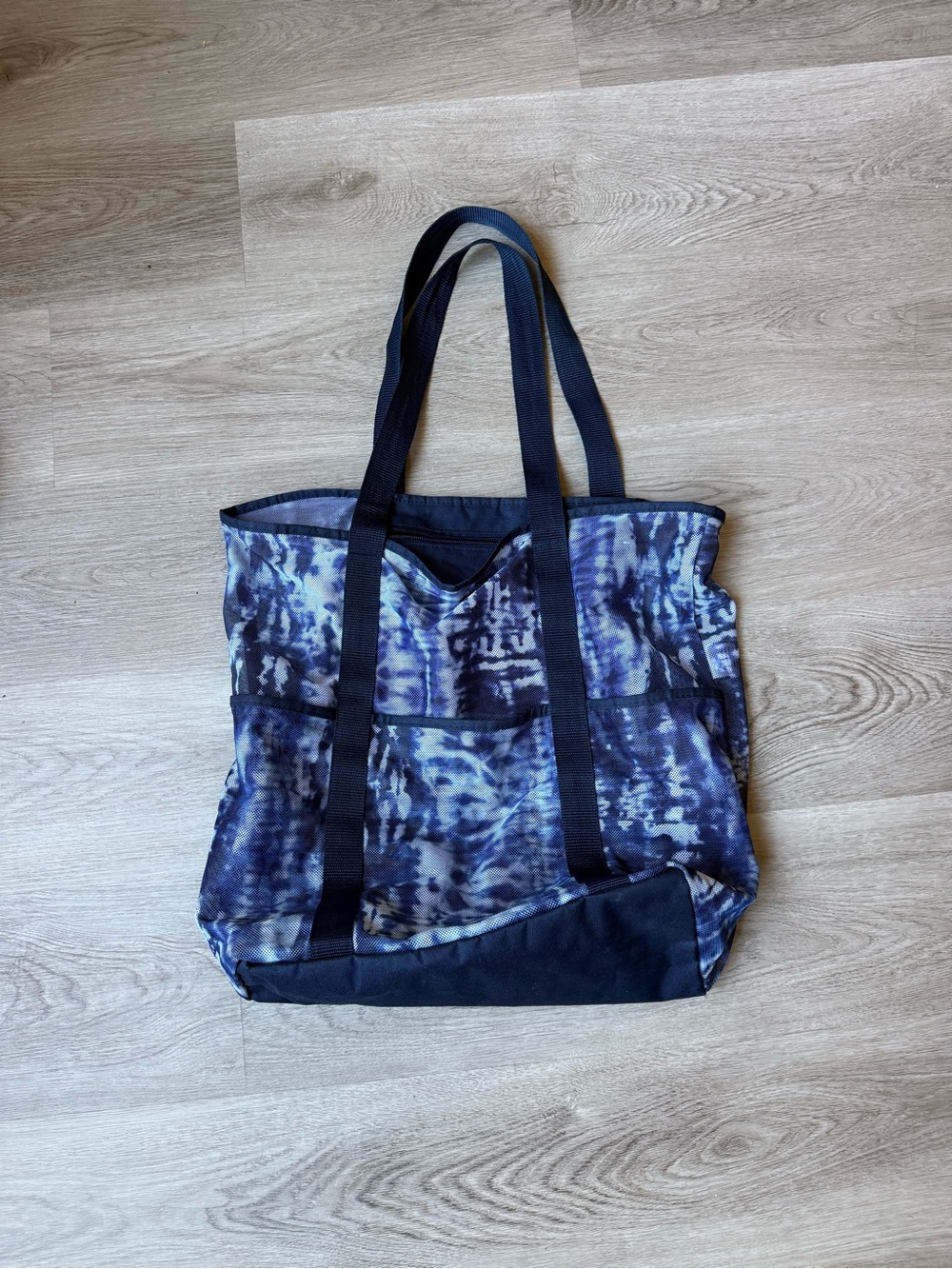 Blue Tie-Dye Sheer Tote Bag